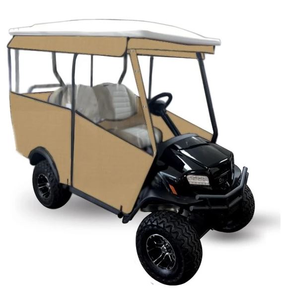 DoorWorks 4 Passenger Track Golf Cart Enclosure for 80" Extended Roofs - Sunbrella DW-4PASS-TRACK-SUN