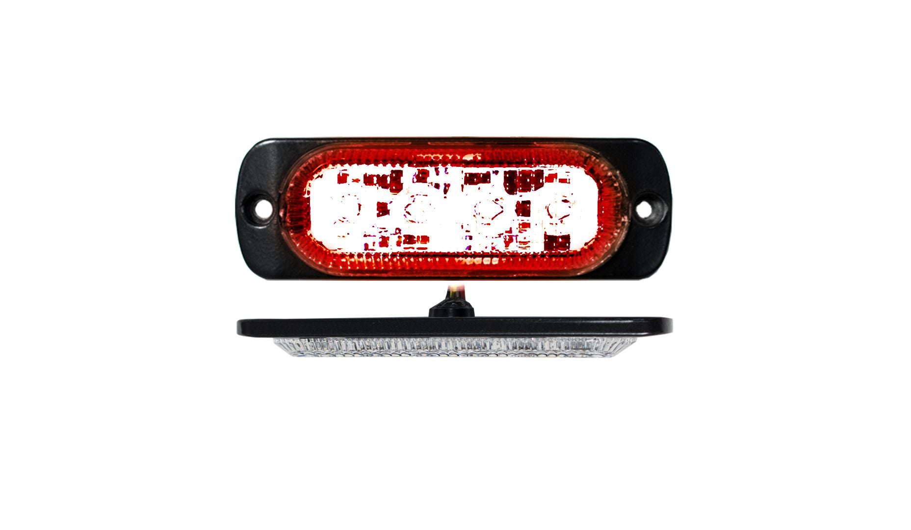 4-LED Ultra Slim Flush Mount 19-Flash Pattern Marker Strobe Light (Red) RS70014R