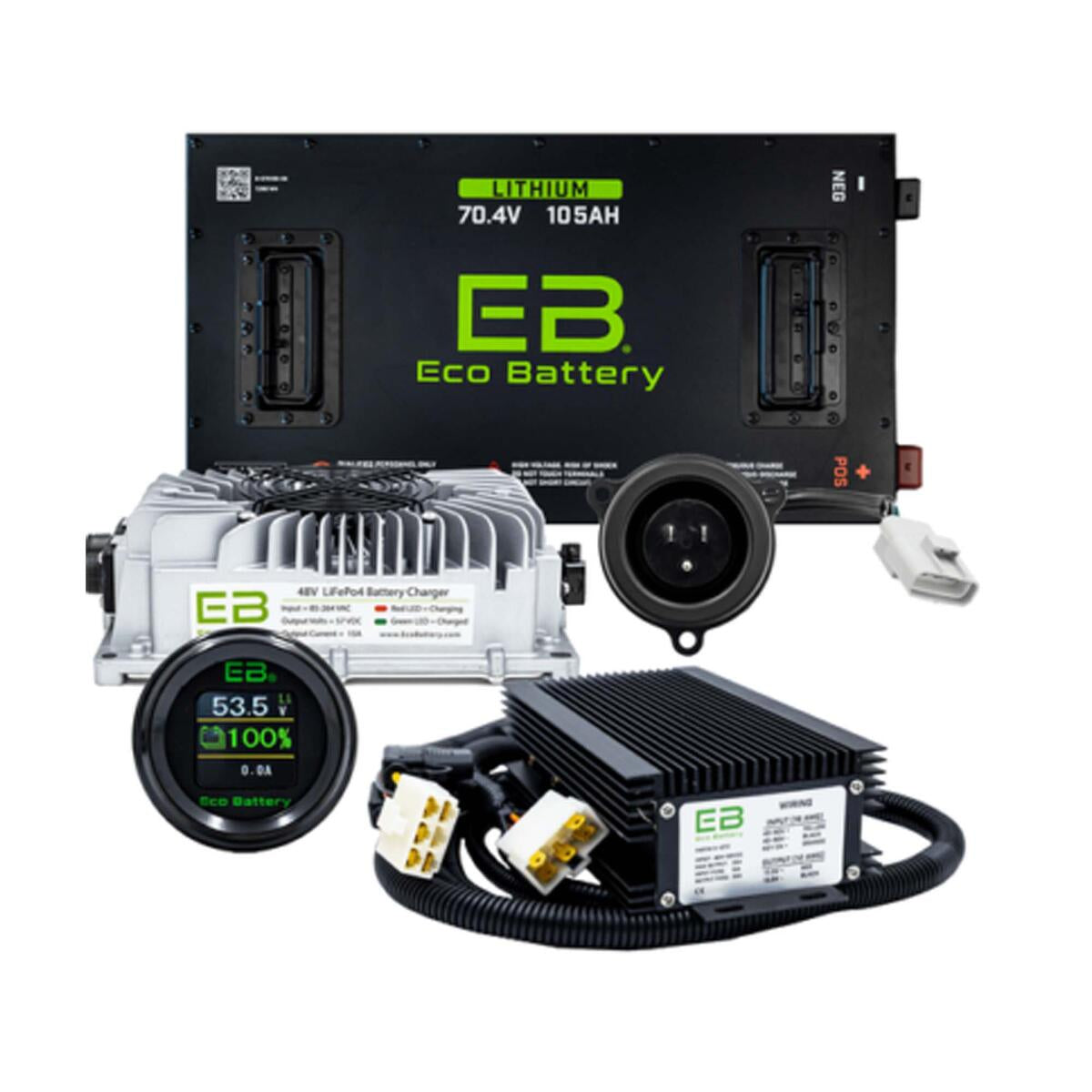 Eco Lithium Battery Complete Bundle for 2010-2013 Yamaha Drive/Drive2 70V 105Ah B-3524