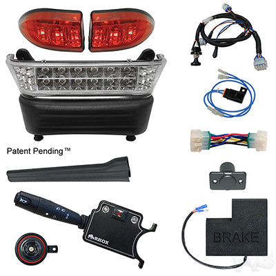 LGT-306LT3B9 - BYO LED Light Bar Kit,  Club Car Precedent, Gas & Electric 04-08.5, 12-48v, (Deluxe, OE Fit) LGT-306LT3B9