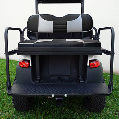 SEAT-331BSCF-R - RHOX Rhino Seat Kit, Rally Black Carbon Fiber/Silver Carbon Fiber,  Club Car Tempo, Precedent 04+ SEAT-331BSCF-R