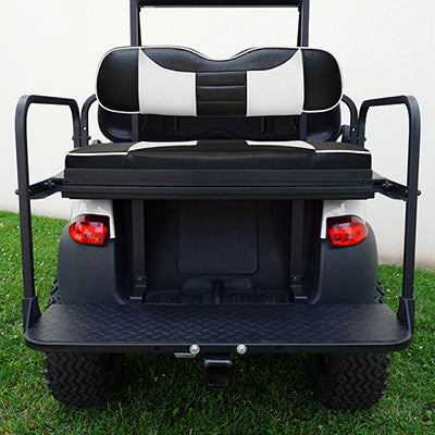 SEAT-331BW-R - RHOX Rhino Seat Kit, Rally Black/White,  Club Car Tempo, Precedent 04+ SEAT-331BW-R