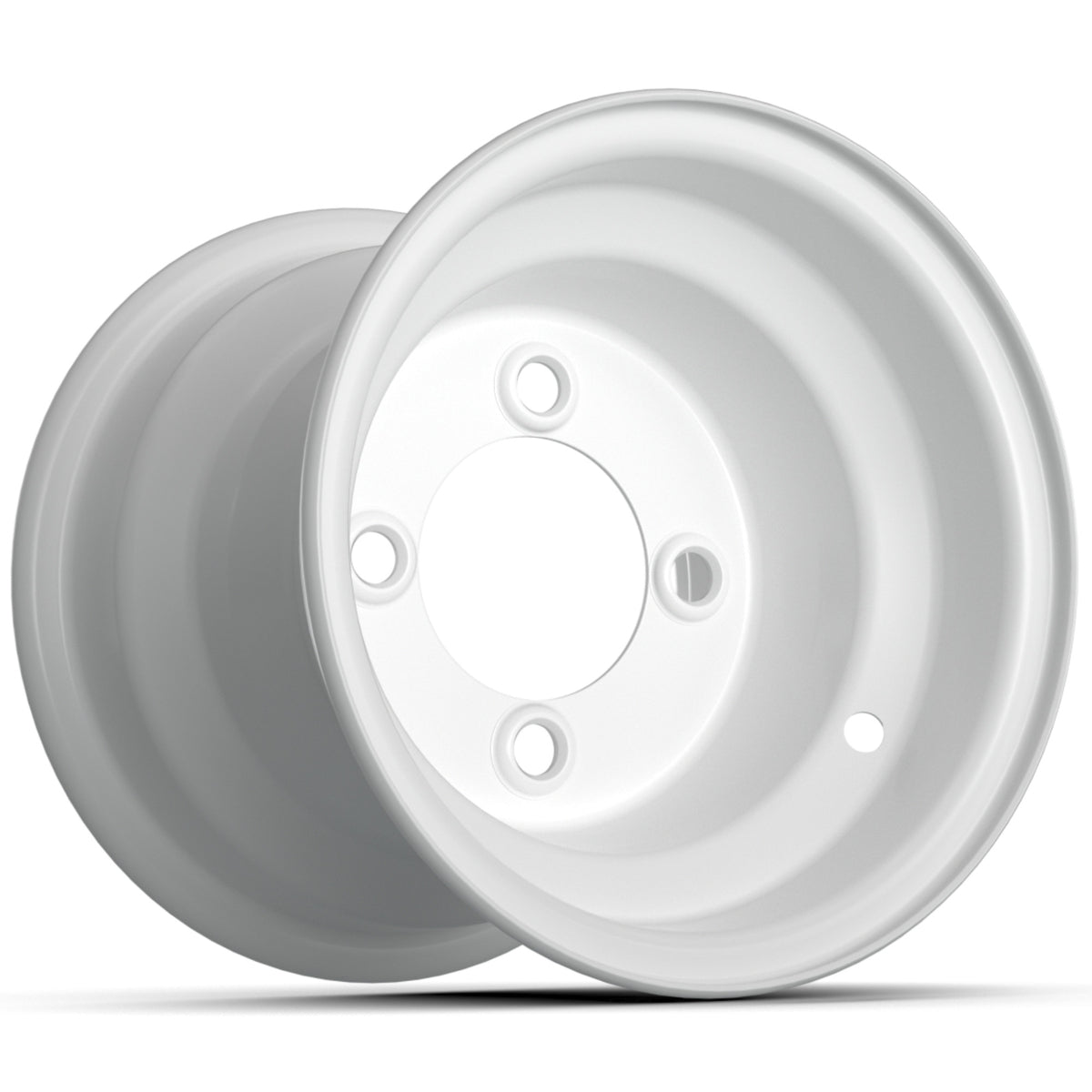 8" GTW® White Steel Wheel (Centered)