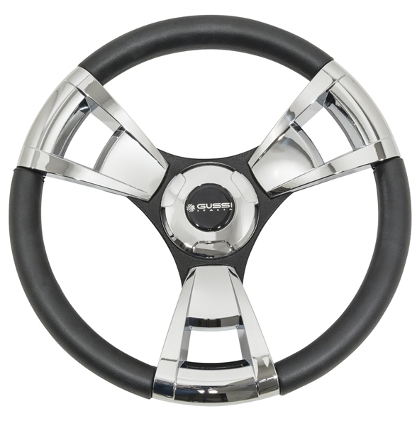EZGO TXT RXV Gussi Italia 13 Black Chrome Steering Wheel