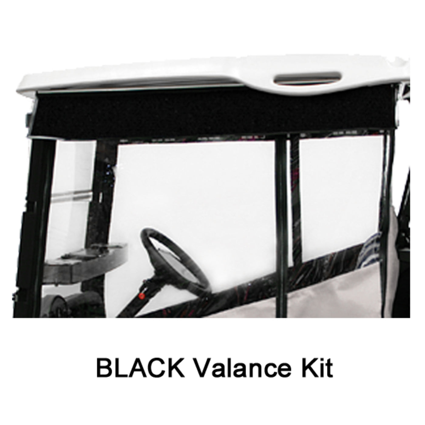 RedDot 2 Passenger Chameleon Black Valance Kit - Club Car