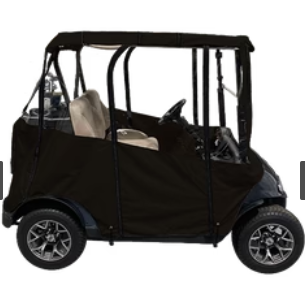 Warehouse Deal Premium 4 Sided Over The Top Portalble Drivable Golf Cart Cover Top Color Black