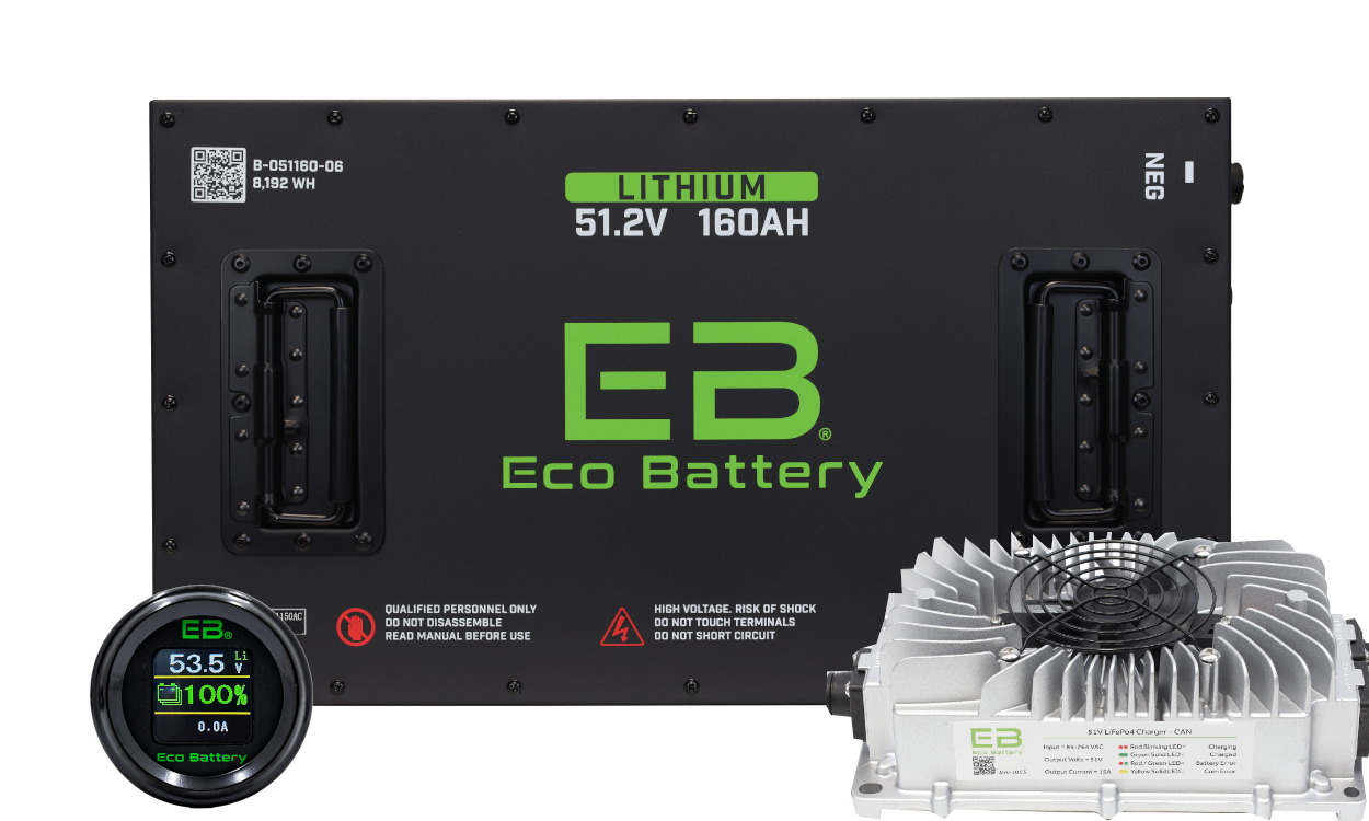 48V 160Ah LifePo4 Eco Battery Charger & State of Charge Meter