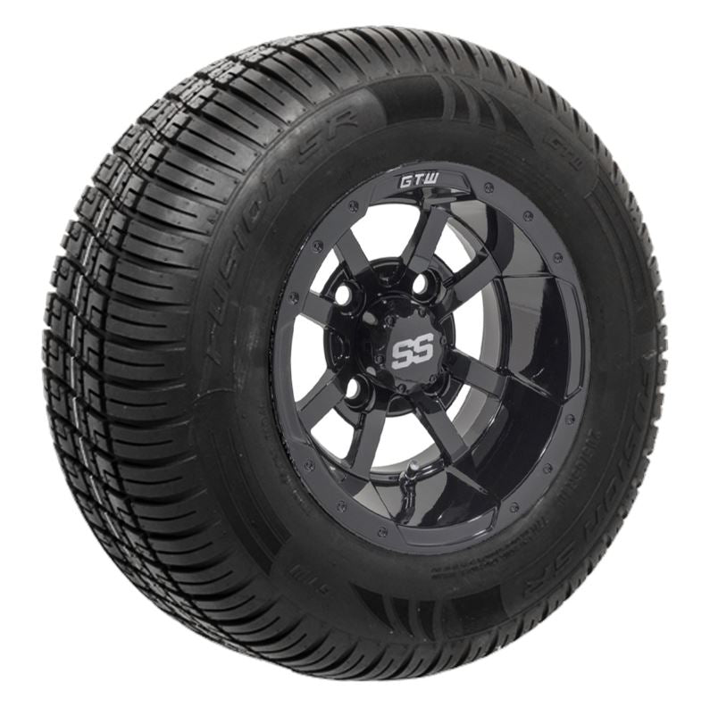 10" GTW Storm Trooper Black Wheels with 20" Fusion DOT Approved Street Tires - Set of 4 A19-328