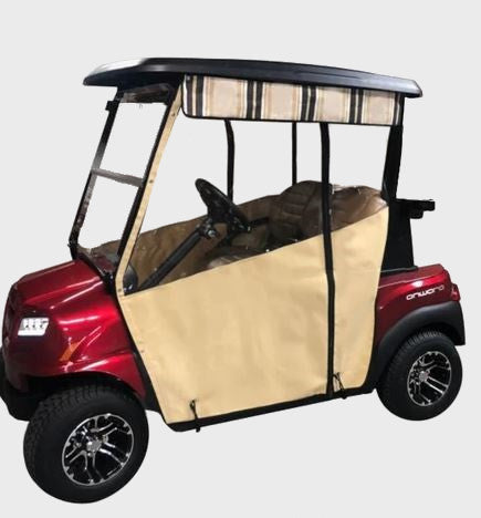 DoorWorks 2 Passenger Track Style Driving Golf Cart Cover Enclosures - Sunbrella