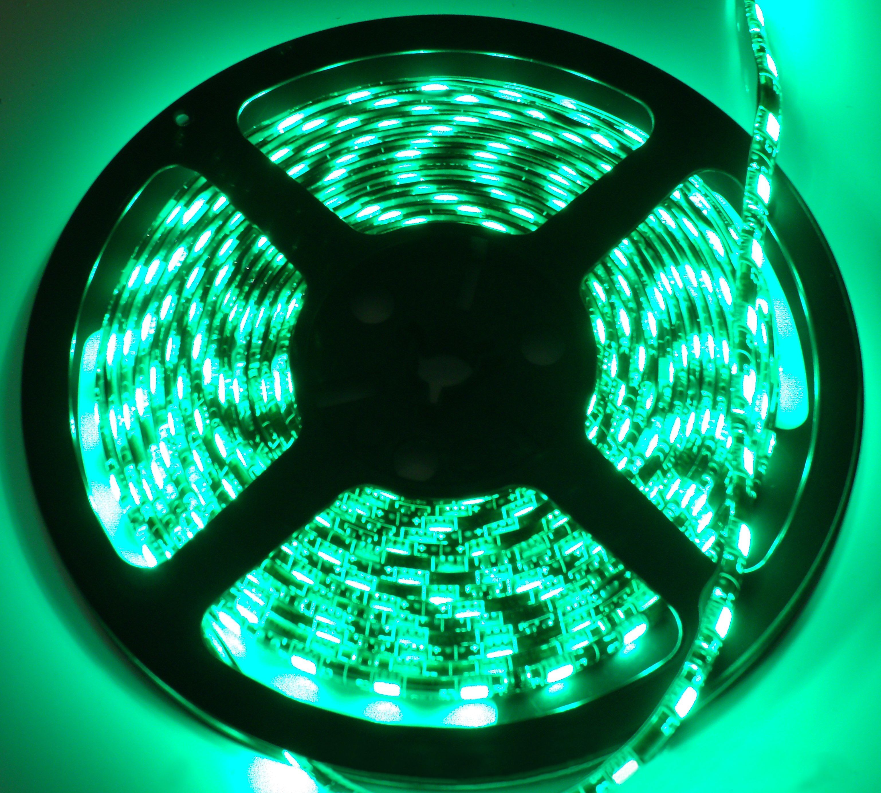 16ft (5M) 5050 LED Strip (Green) - Tape Strip Reel Custom Lighting System RS-5050-5MG