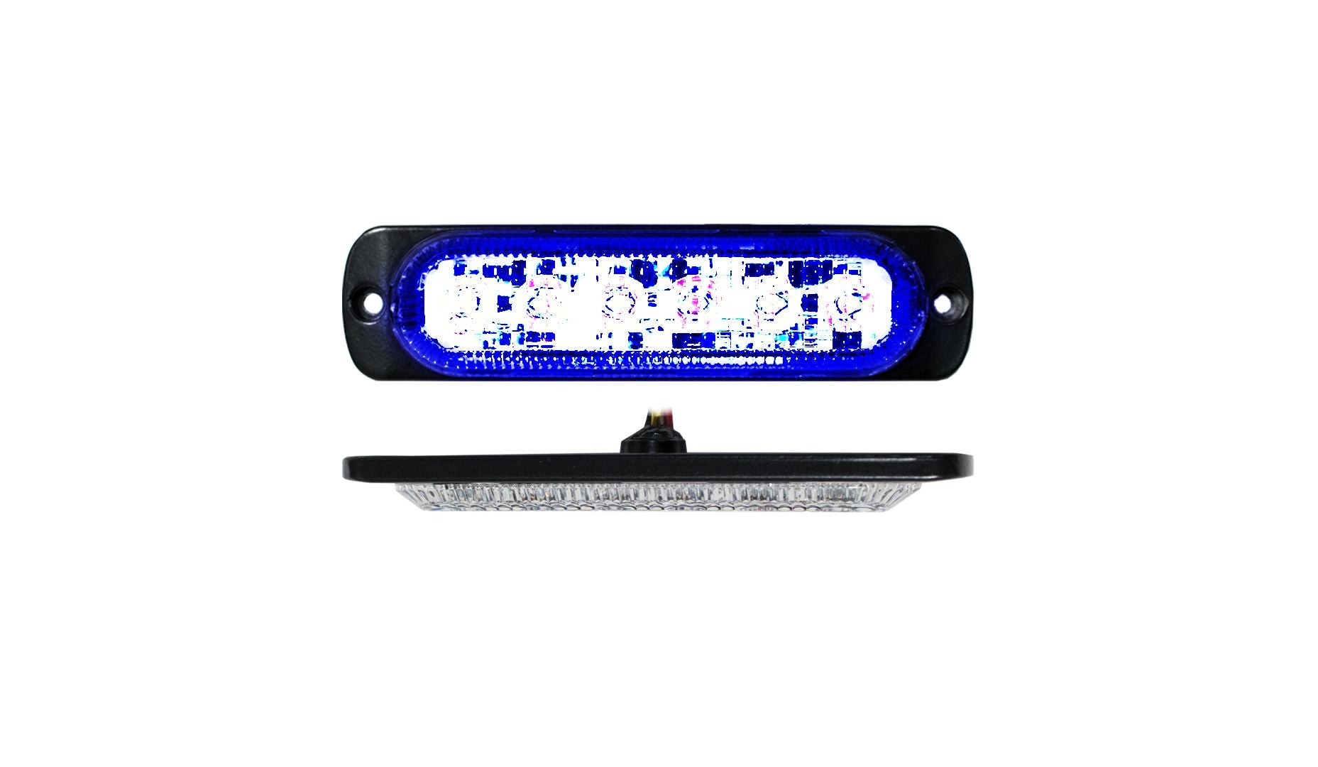 6-LED Ultra Slim Flush Mount 19-Flash Pattern Marker Strobe Light (Blue) RS70016B