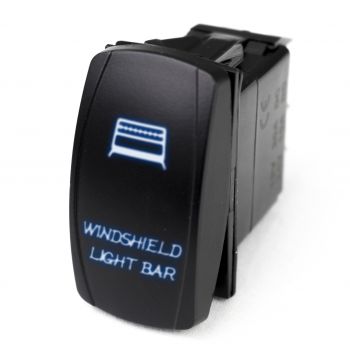 LED Rocker Switch w/ Blue LED Radiance (Windshield Light Bar) RSLJ29B