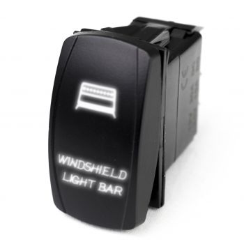 LED Rocker Switch w/ White LED Radiance (Windshield Light Bar) RSLJ29W