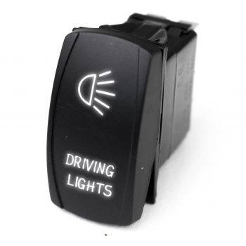 LED Rocker Switch w/ White LED Radiance (Driving Lights) RSLJ7W