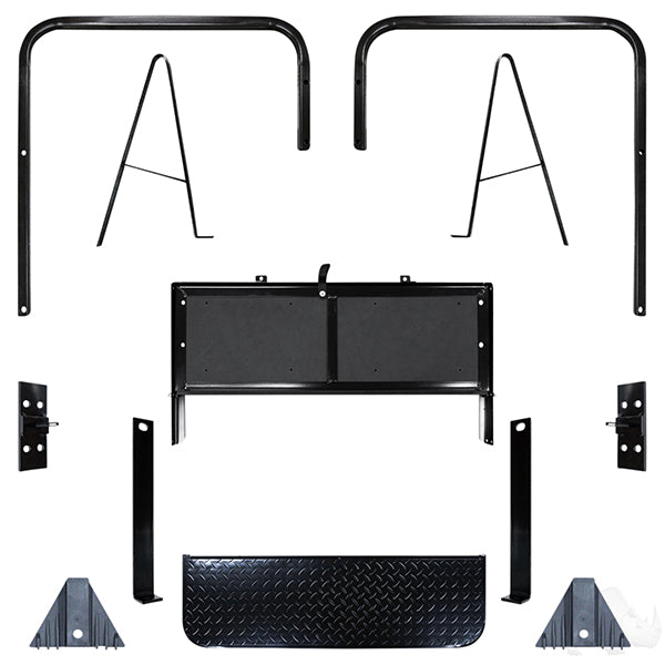 SEAT-721BGCF-S - RHOX SS Seat Kit, Sport Black Carbon Fiber/Gray Carbon Fiber,  Club Car DS SEAT-721BGCF-S