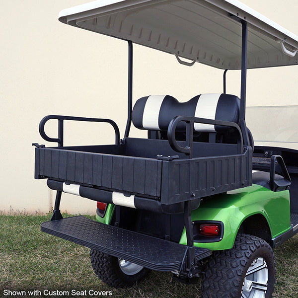SEAT-911BGCF-S - RHOX Rhino Seat Box Kit, Sport Black Carbon Fiber/Gray Carbon Fiber,  E-Z-GO TXT 96+ SEAT-911BGCF-S