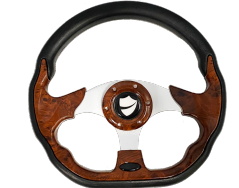 Club Clean Steering Wheel, Woodgrain SWheel WG