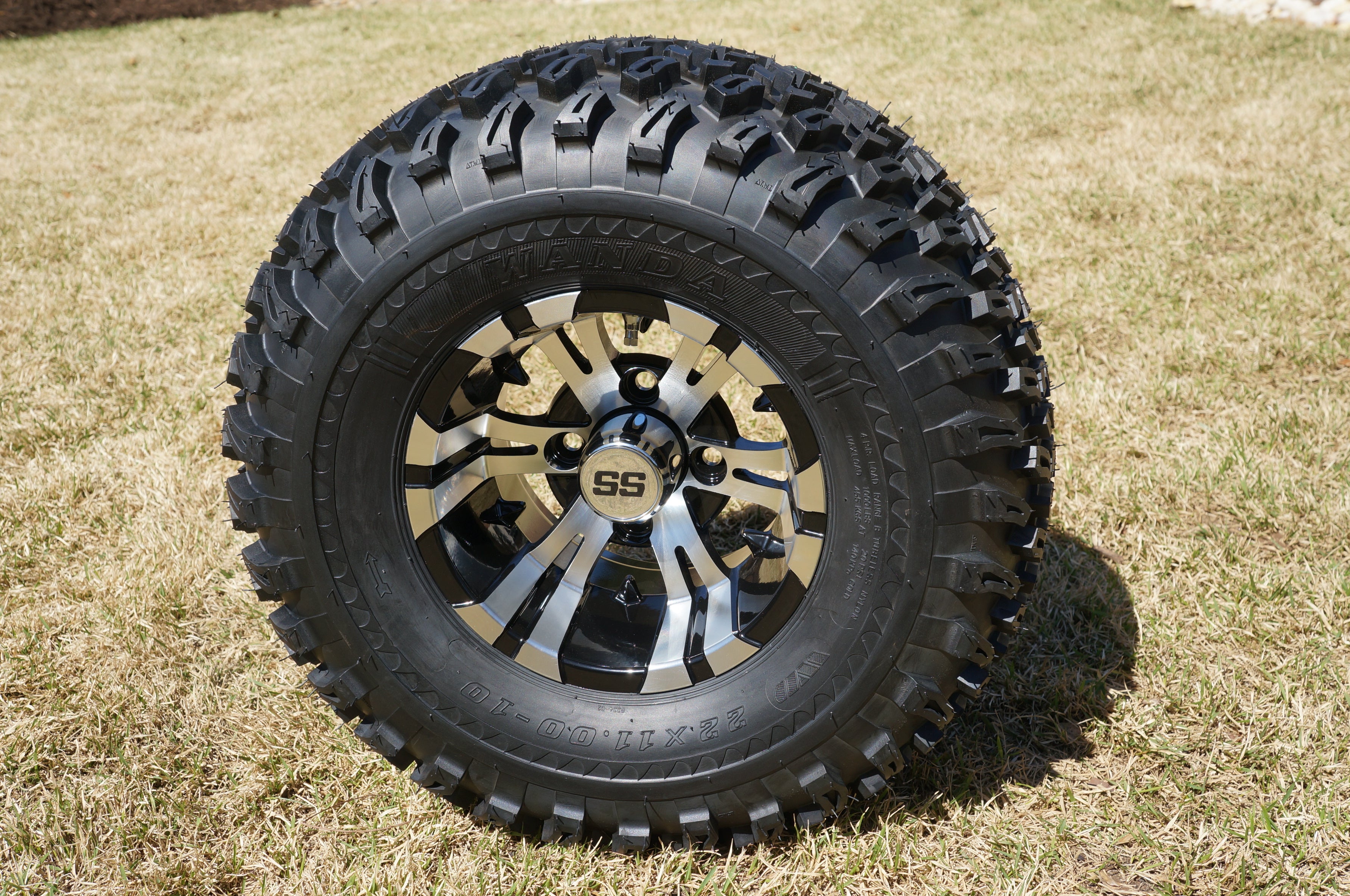 10" Vampire Machined Black Wheel Aluminum Alloy 22"x11"-10" All Terrain Tire DOT Approved WH1022-TR1005