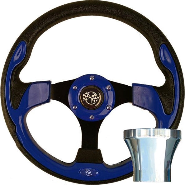 Club Car DS Blue Rally Steering Wheel Kit 1982-Up 06-034