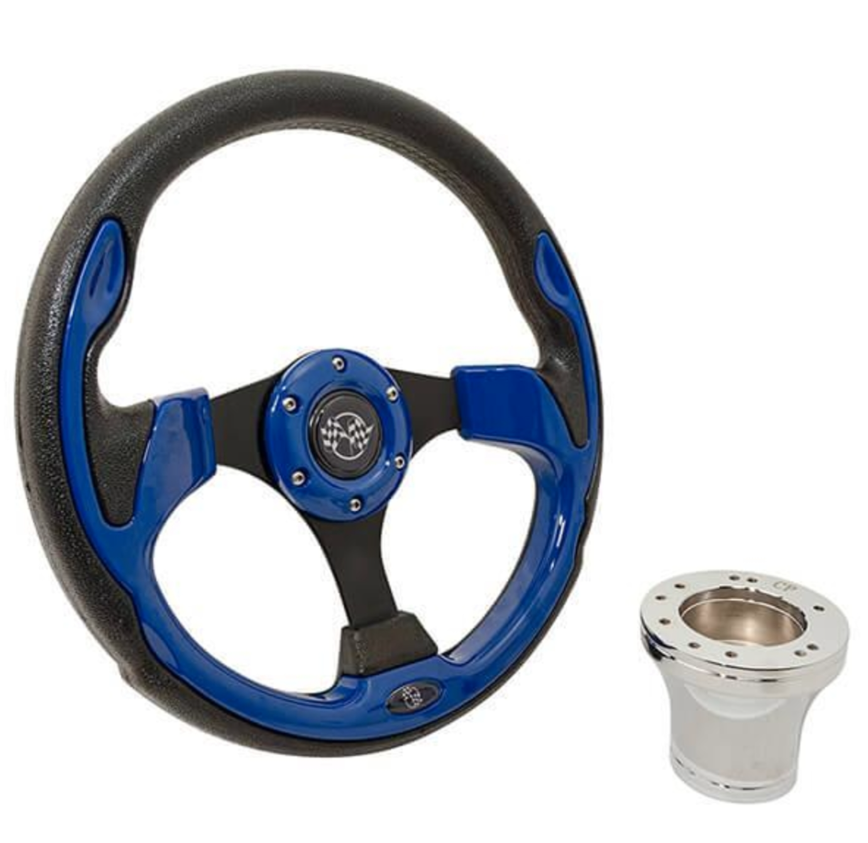 Club Car Precedent Blue Rally Steering Wheel Kit 04-Up 06-035