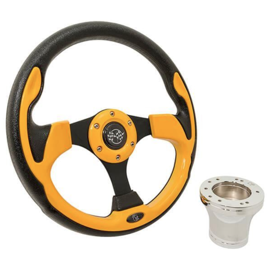 Club Car DS Yellow Rally Steering Wheel Kit 1982-Up 06-042