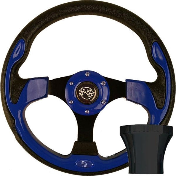 Club Car Precedent Blue Rally Steering Wheel Kit 04-Up 06-055