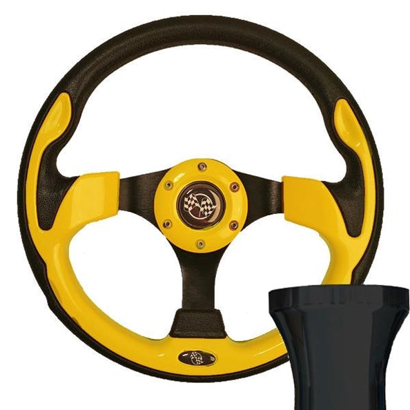 Club Car DS Yellow Race Steering Wheel Kit 1982-Up 06-062