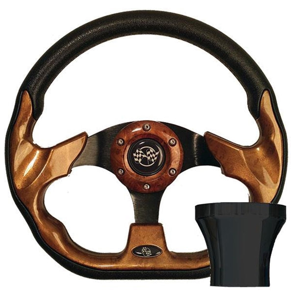Club Car DS Woodgrain Racer Steering Wheel Kit 82-Up 06-086