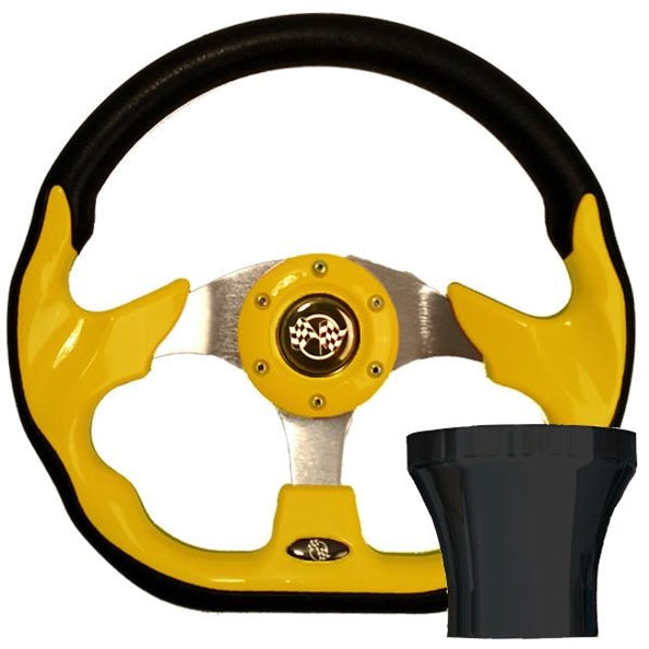 Club Car Precedent Yellow Racer Steering Wheel Kit 06-103