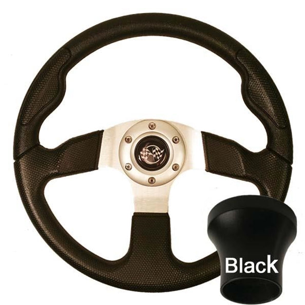 E-Z-GO Black Sport Steering Wheel Kit 1994.5-Up 06-109
