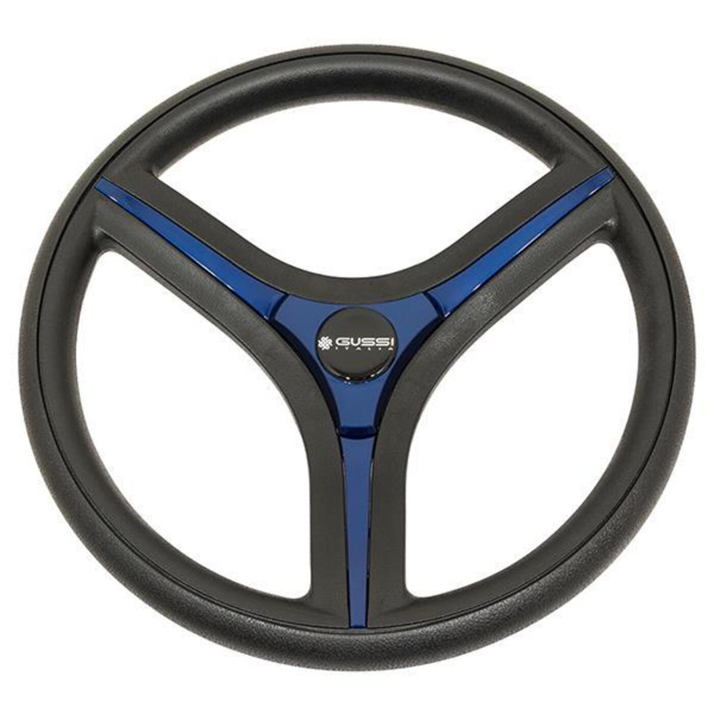 Gussi Italia Brenta Black/Blue Steering Wheel Club Car Precedent Years 2004-Up 06-134