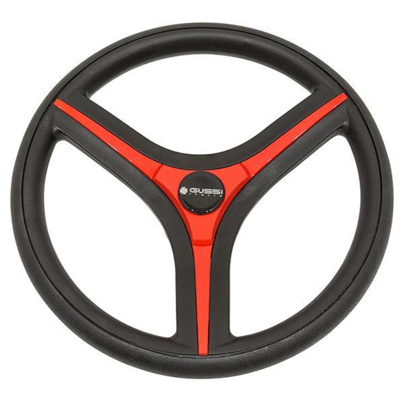 Gussi Italia Brenta Black/Red Steering Wheel for All E-Z-GO TXT / RXV Models 06-136