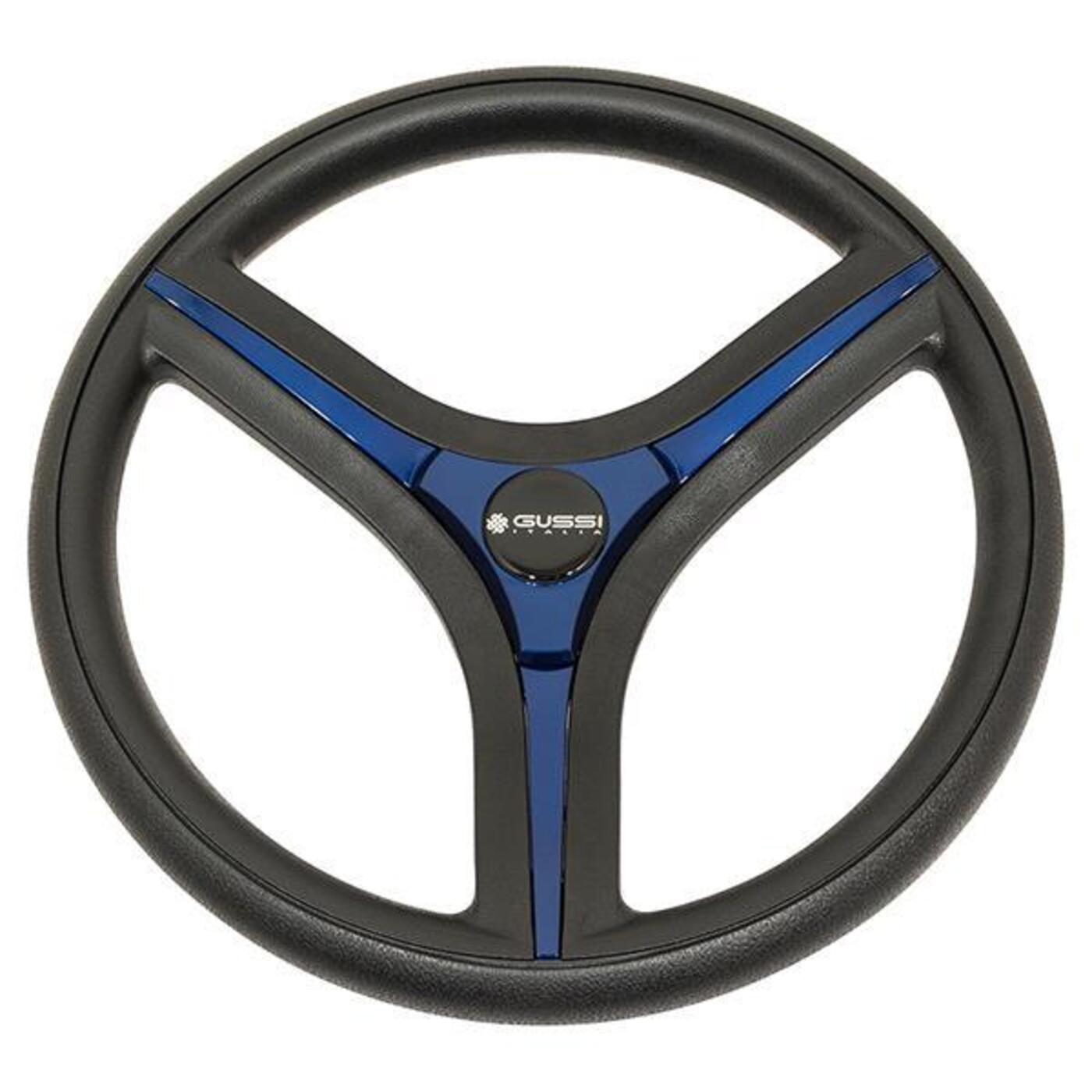 Gussi Italia Brenta Black/Blue Steering Wheel for All E-Z-GO TXT / RXV Models 06-137