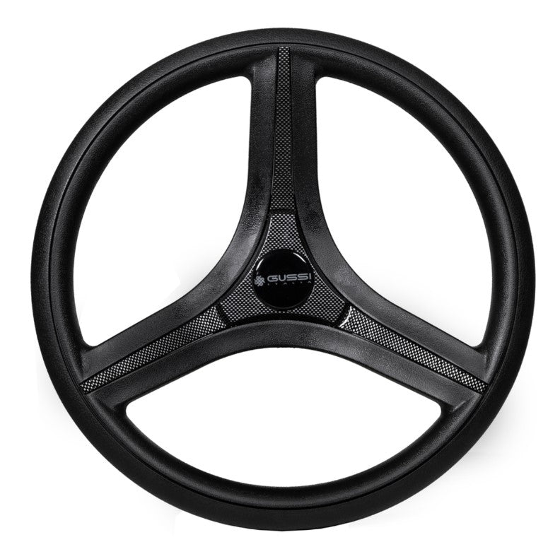 Gussi Italia Brenta Black/Carbon Fiber Steering Wheel for Club Car Precedent / Onward /Tempo 06-145