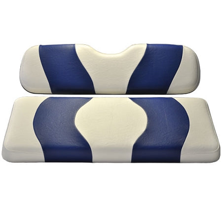 Madjax Wave White Blue Two tone Genesis 150 Rear Seat Covers 10-028