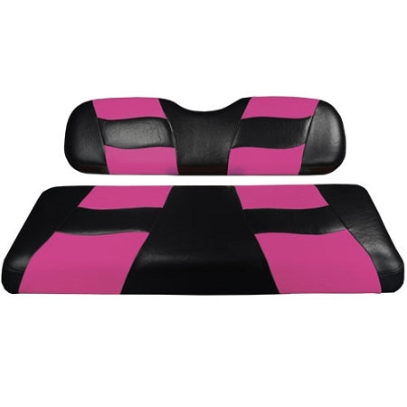 MadJax Riptide Black/Pink Two-Tone Club Car Precedent Front Seat Covers (Fits 2004-Up) 10-181