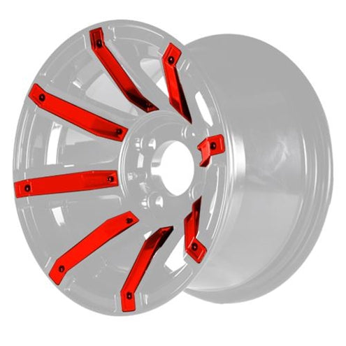 MadJax Red Wheel Inserts for 12x7 Avenger Wheel 19-082-RED