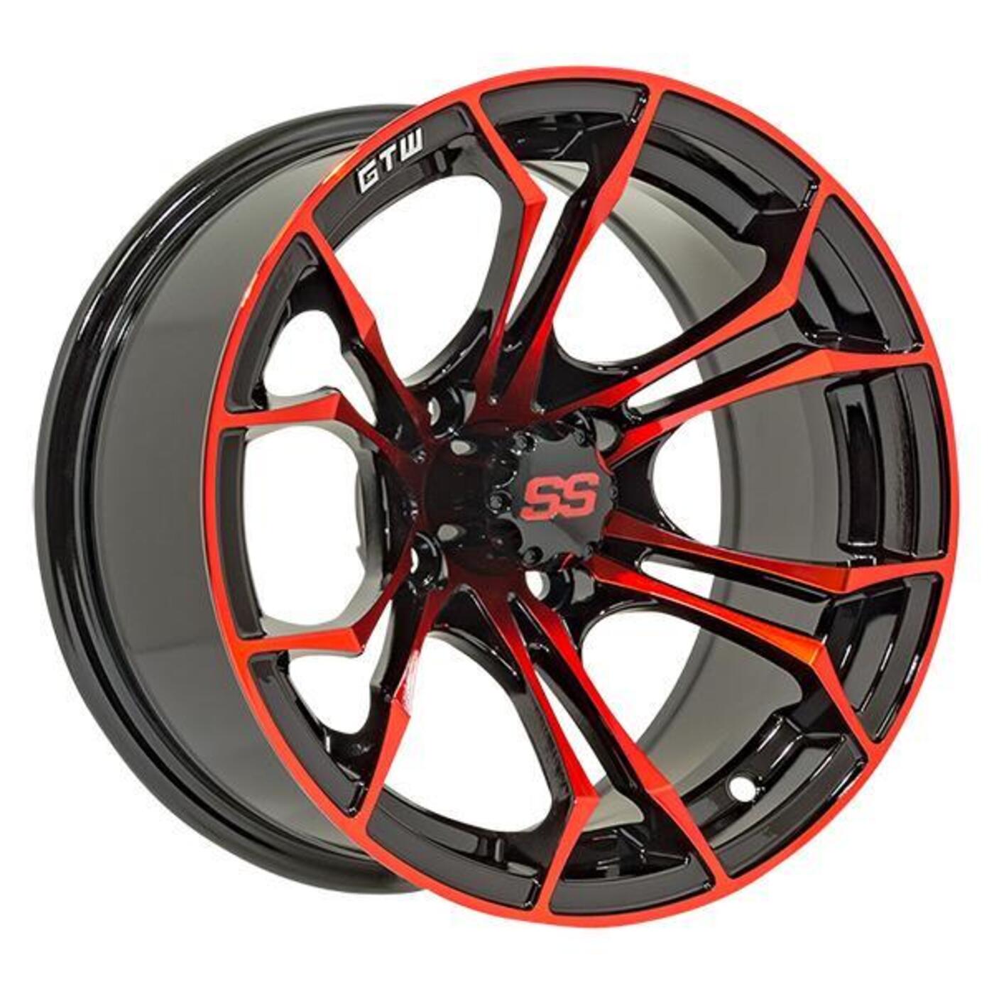 12" GTW Spyder Wheel - Black with Red Accents 19-219