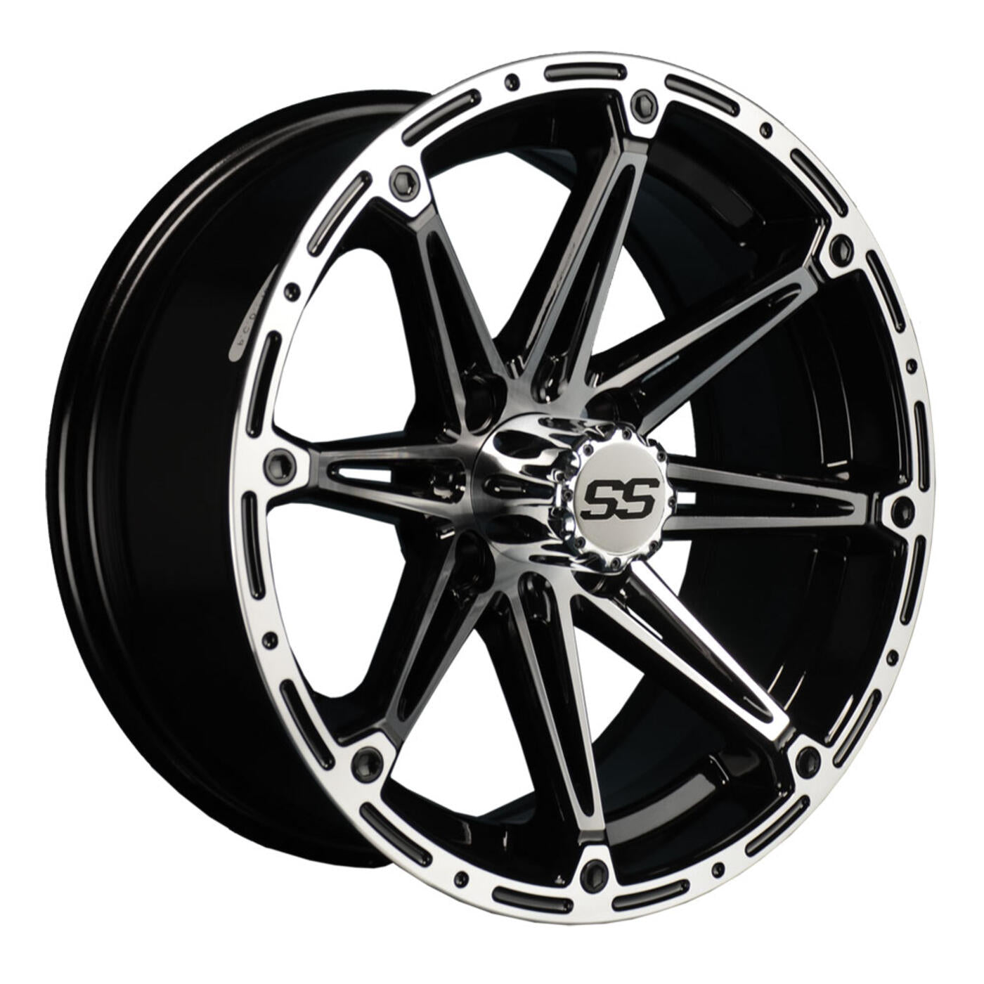 14" 7 GTW Machined Silver/Black Element Wheel 19-257