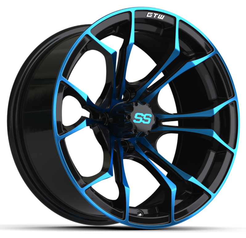 15x7 GTW Spyder Wheel Matte Blue with Black 19-308