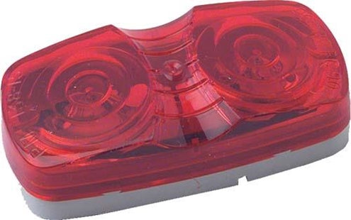 12"Volt Surface Mount Red Lens Single Wire Light