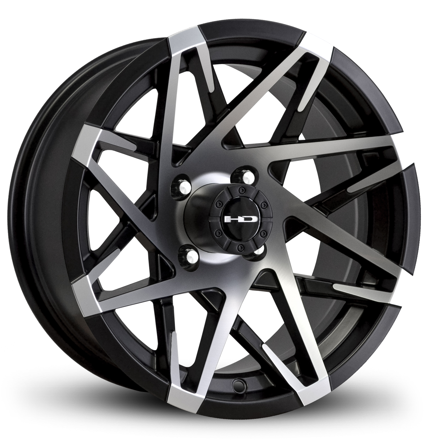 HD Golf CANYON Wheels | Gloss Black Milled Edges - 12" CY147042-14SBM