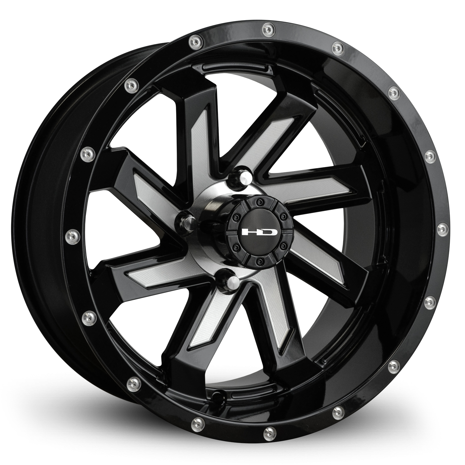 HD Golf SAW Wheels | Gloss Black Milled Face - 14" SA147042-14ML3