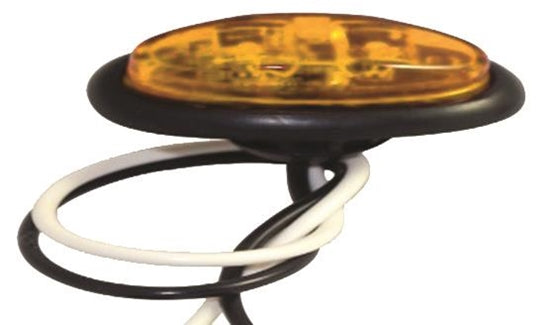 Amber Mini Oval Marker Light With Bare Wire Ends
