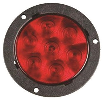 DOT Approved 4 Round Red LED Stop Tail And Turn Light Flange Mount