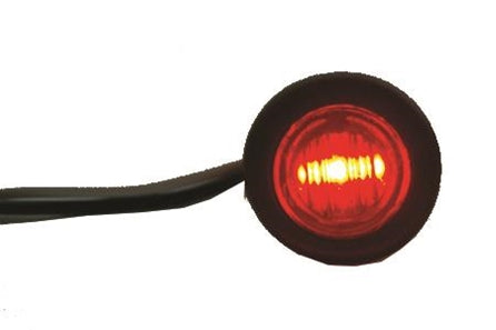 Red 3/4"LED Round Light With Rubber Gasket WaterProof
