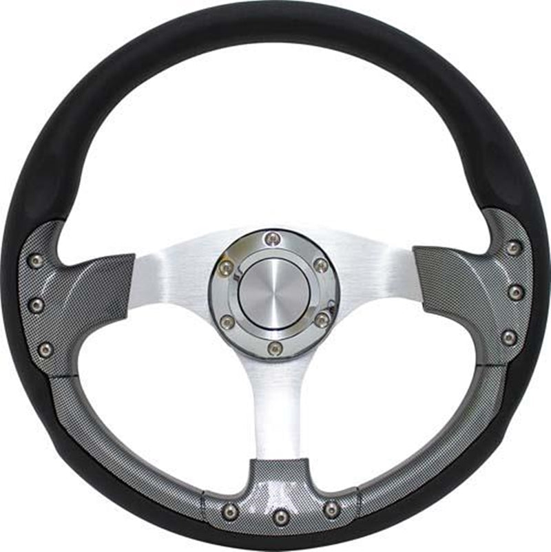 EZGO Pursuit 14" Carbon Fiber Steering Wheel With Kit