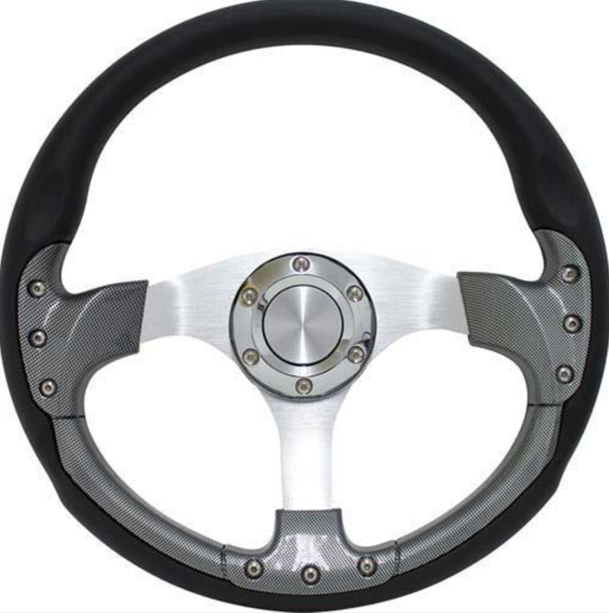 E-Z-GO Pursuit 14" Carbon Fiber Steering Wheel Kit