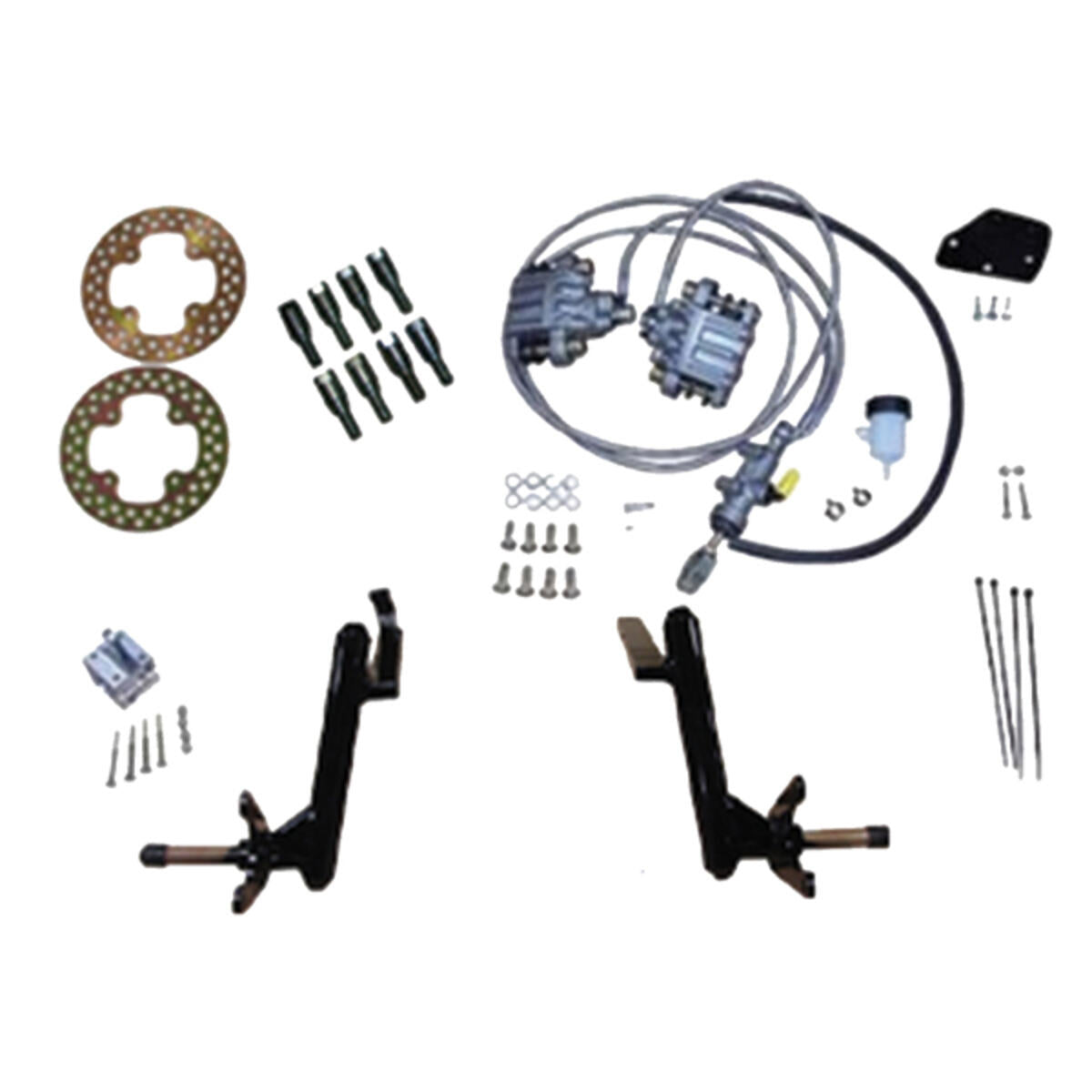 Jakes Front Disc Brake Kit for Club Car DS with Jakes Double A-Arm Lift Kit Years 2004.5-2008.5