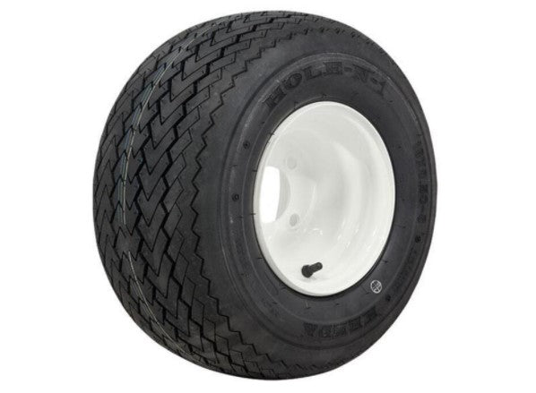 Set of (4) 8 inch White Steel Wheels on Mounted on Kenda Tires A19-196